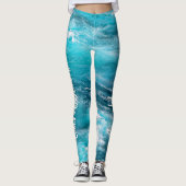 Tropical Caribbean Cruise Turquoise Water Foto Leggings (Vorderseite)