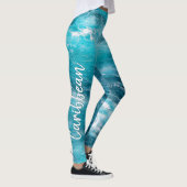 Tropical Caribbean Cruise Turquoise Water Foto Leggings (Rechts)