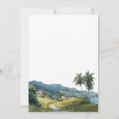 Tropical Caribbean Elopement Wedding Reception Einladung (Rückseite)