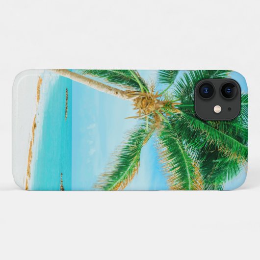 Tropical Caribbean Island Beach Palm Tree Case-Mate iPhone Hülle (Rückseite (Horizontal))