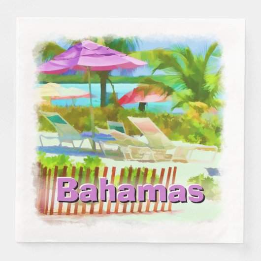 Tropical Caribbean Island Beach Scene - Souvenir Serviette (Vorderseite)