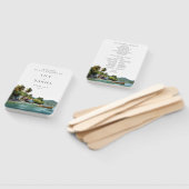 Tropical Caribbean Wedding Program Fächer (Non-assembled)