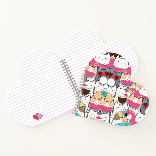 Tropical Cats Spiral Notebook Notizblock (Innenseite)