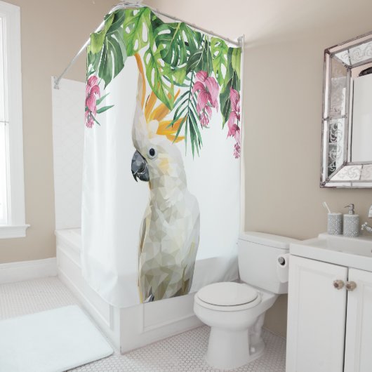 Tropical Cckatoo Duschvorhang (Beispiel)