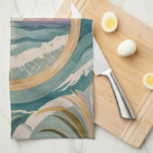 Tropical Celestial Shore Geschirrtuch (Viertel Falte)