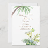 Tropical Cheers Margarita Brautparty Einladung (Vorderseite)