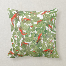 Tropical Cherry Shrimp Aquarium Pet Green Foliage Kissen