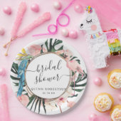 Tropical Chic Flamingo Brautparty Pappteller (Party)