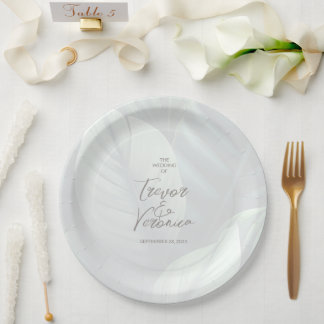 Tropical Chic Wedding Brautparty Pappteller