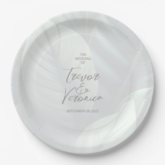 Tropical Chic Wedding Brautparty Pappteller (Vorderseite)