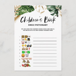 Tropical Children's Book Pictionary Baby Shower Begleitkarte