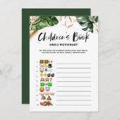 Tropical Children's Book Pictionary Baby Shower Begleitkarte (Vorne/Hinten)