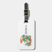 Tropical Chill Relaxing Gator Gepäckanhänger (Vorderseite vertikal)