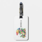 Tropical Chill Relaxing Gator Gepäckanhänger (Rückseite vertikal)