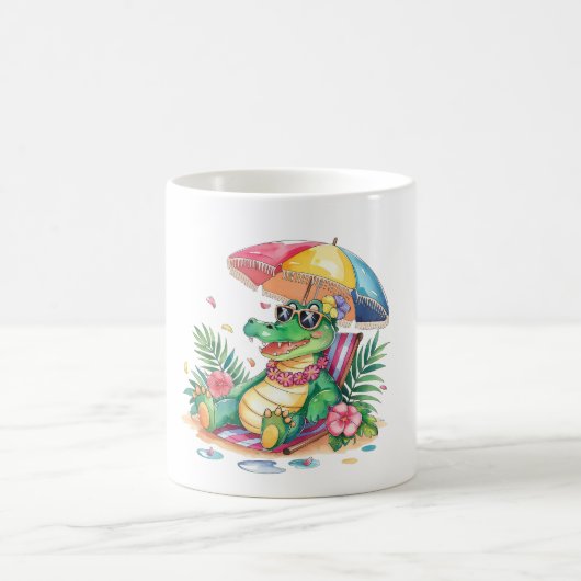 Tropical Chill Relaxing Gator Kaffeetasse (Mittel)
