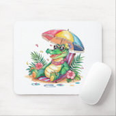 Tropical Chill Relaxing Gator Mousepad (Mit Mouse)