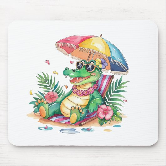 Tropical Chill Relaxing Gator Mousepad (Vorne)