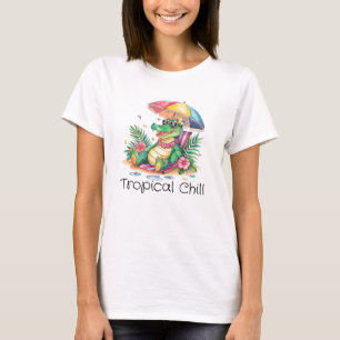 Tropical Chill Relaxing Gator T-Shirt