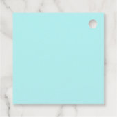 Tropical Christmas Beach Aqua Blue Gift Geschenkanhänger (Rückseite)