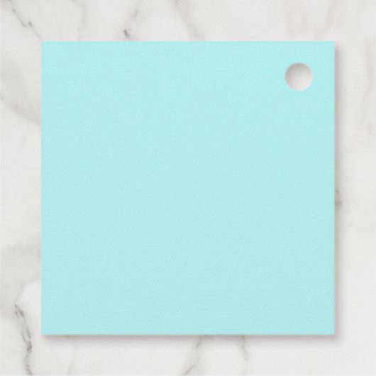 Tropical Christmas Beach Aqua Blue Gift Geschenkanhänger (Rückseite)