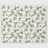 Tropical Christmas Beach Starfish und Holly Geschenkpapier (Flach)