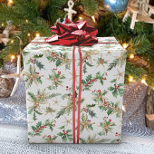 Tropical Christmas Beach Starfish und Holly Geschenkpapier