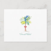 Tropical Christmas Card Palm Trees Postkarte (Vorderseite)