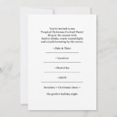 Tropical Christmas Cocktail Party Invitation Einladung (Rückseite)