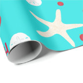Tropical Christmas Dog Wrapping Paper Roll Geschenkpapier (Rolleneckpunkt)