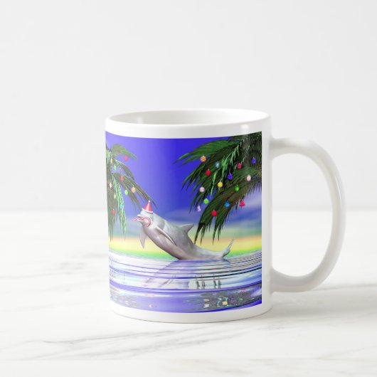 Tropical Christmas Dolphin Kaffeetasse (Rechts)