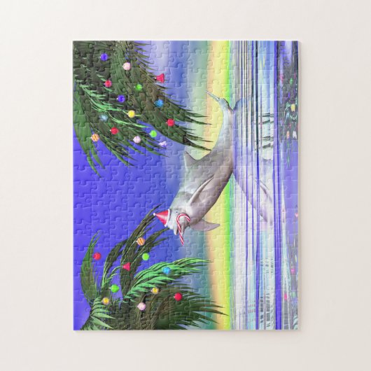 Tropical Christmas Dolphin Puzzle (Vertikal)