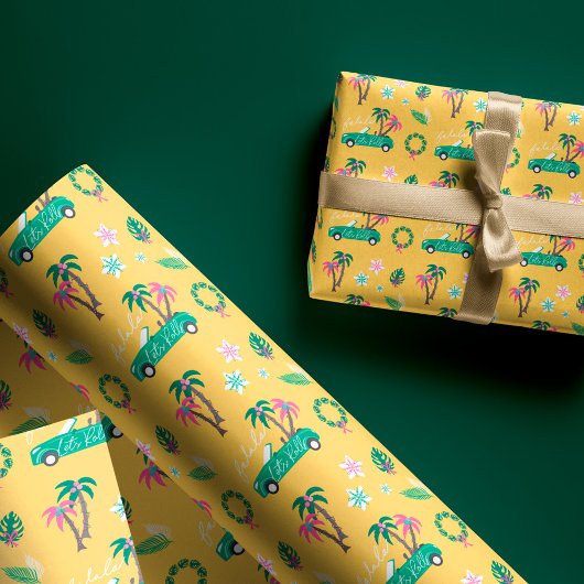 Tropical Christmas Fala Lasse Roll Aquamarin Conve Geschenkpapier