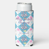 Tropical Christmas Flamingos Selters Dosenkühler (Seltzer Rückseite)