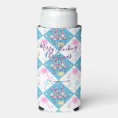 Tropical Christmas Flamingos Selters Dosenkühler (Seltzer Vorderseite)