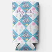 Tropical Christmas Flamingos Selters Dosenkühler (Vorderseite)