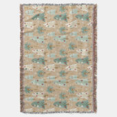 Tropical Christmas Fusion Festive Palm & Pine Tree Decke (Vorderseite Vertikal)