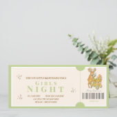 Tropical Christmas Girls Night Voucher Karte (Stehend Vorderseite)