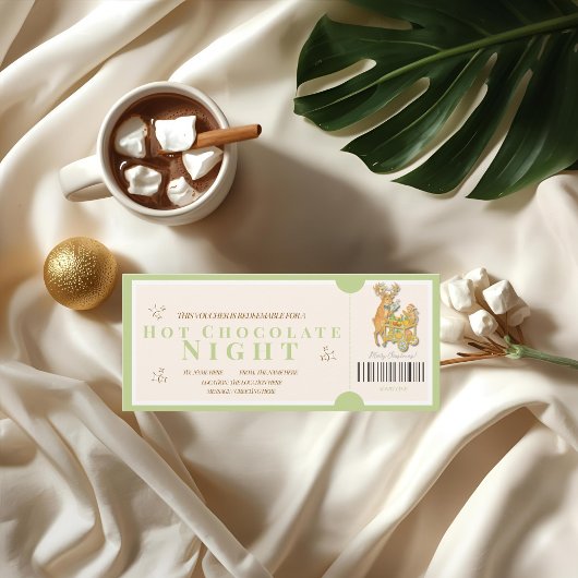Tropical Christmas Hot Chocolate Voucher Karte