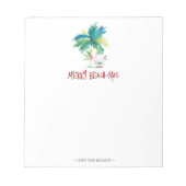 Tropical Christmas Notepads Palm Tree Notizblock (Vorderseite)