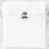 Tropical Christmas Palm Tree Address Runder Aufkleber (Tasche)