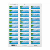 Tropical Christmas Palm Tree Beach Address (Vorne)