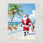 Tropical Christmas Personalized Feiertagspostkarte (Vorderseite)