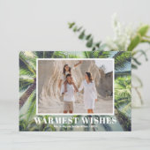 Tropical Christmas Photo Feiertagskarte (Stehend Vorderseite)