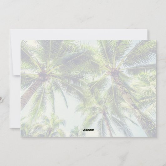 Tropical Christmas Photo Feiertagskarte (Rückseite)