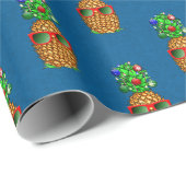 Tropical Christmas Pineapple Warm Xmas Geschenkpapier (Rolleneckpunkt)