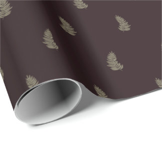 Tropical Christmas Sage Green Black Palm Leaf Geschenkpapier