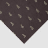 Tropical Christmas Sage Green Black Palm Leaf Seidenpapier (Detail)