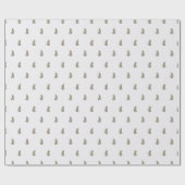 Tropical Christmas Sage Green White Palm Leaf Geschenkpapier (Flach)