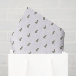 Tropical Christmas Sage Green White Palm Leaf Seidenpapier