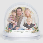 Tropical Christmas Starfish Family Photo Schneekugeln (Vorderseite)